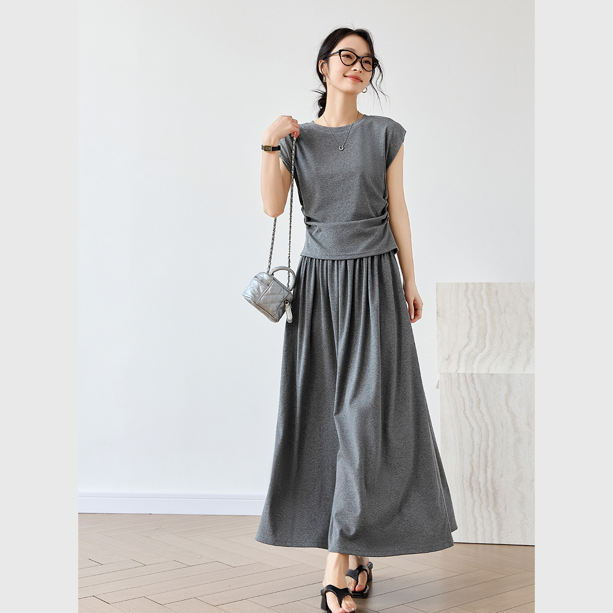 Casual Khmer Grey Suit