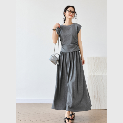 Casual Khmer Grey Suit