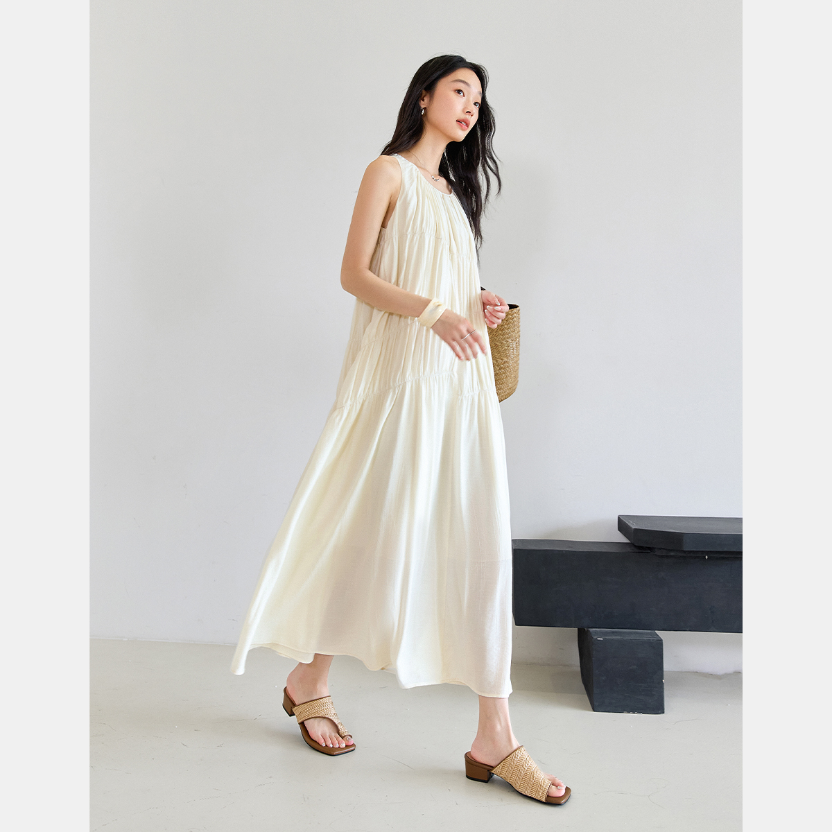 Elegant Pleated Dress