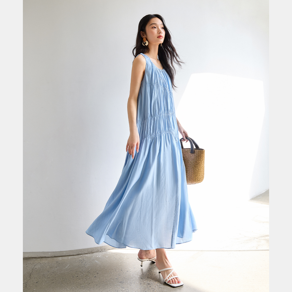 Elegant Pleated Dress