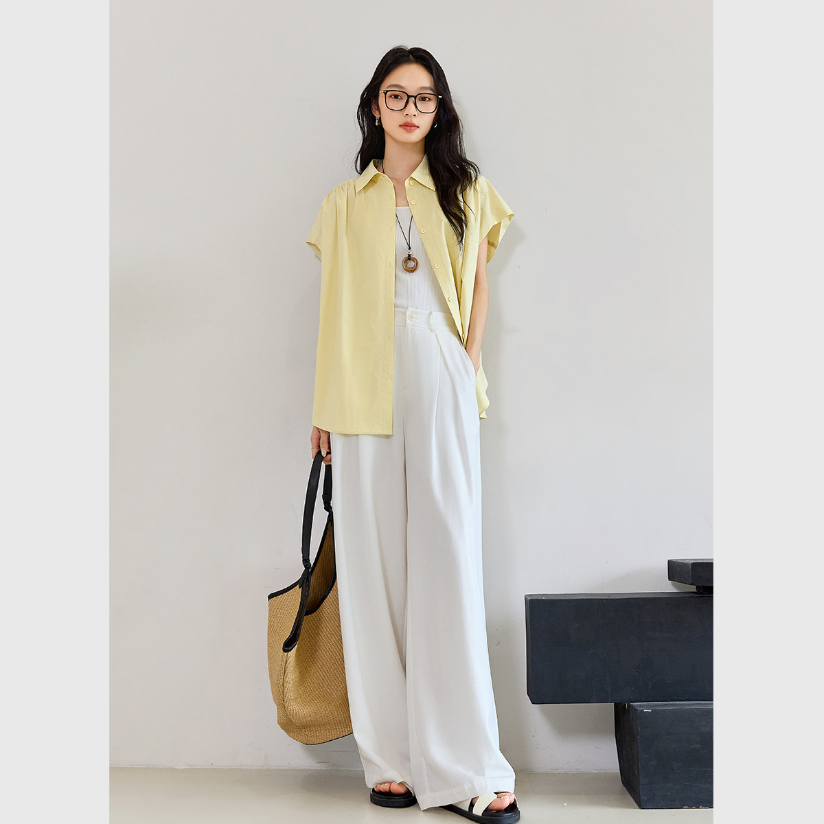 Arc Hem Cotton Shirt