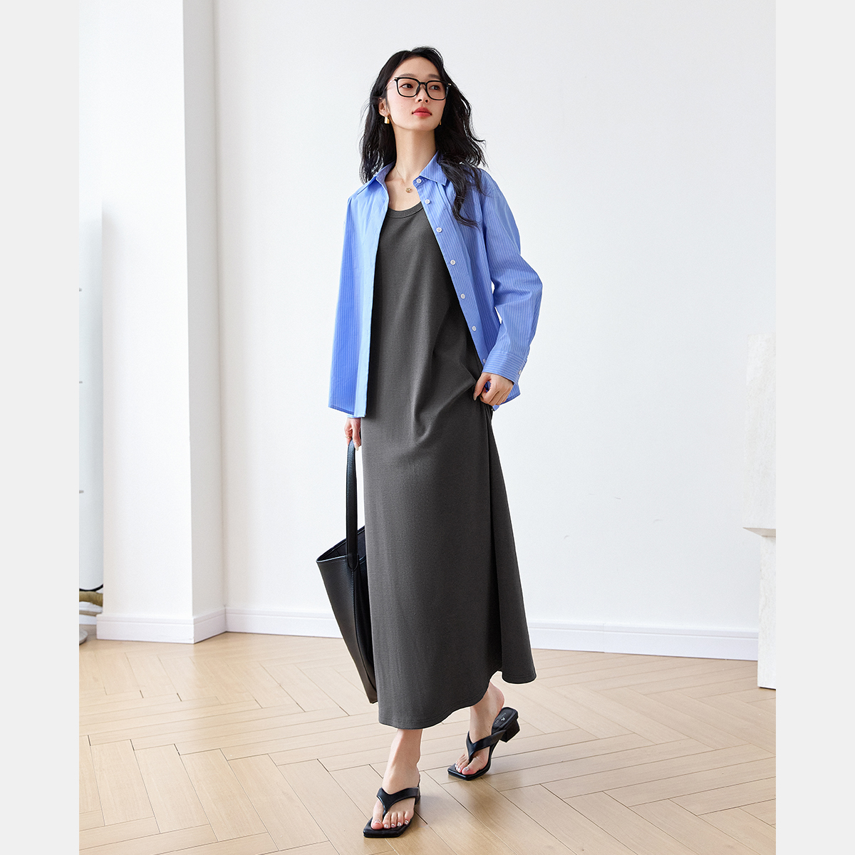 Slim A-Line Vest Dress