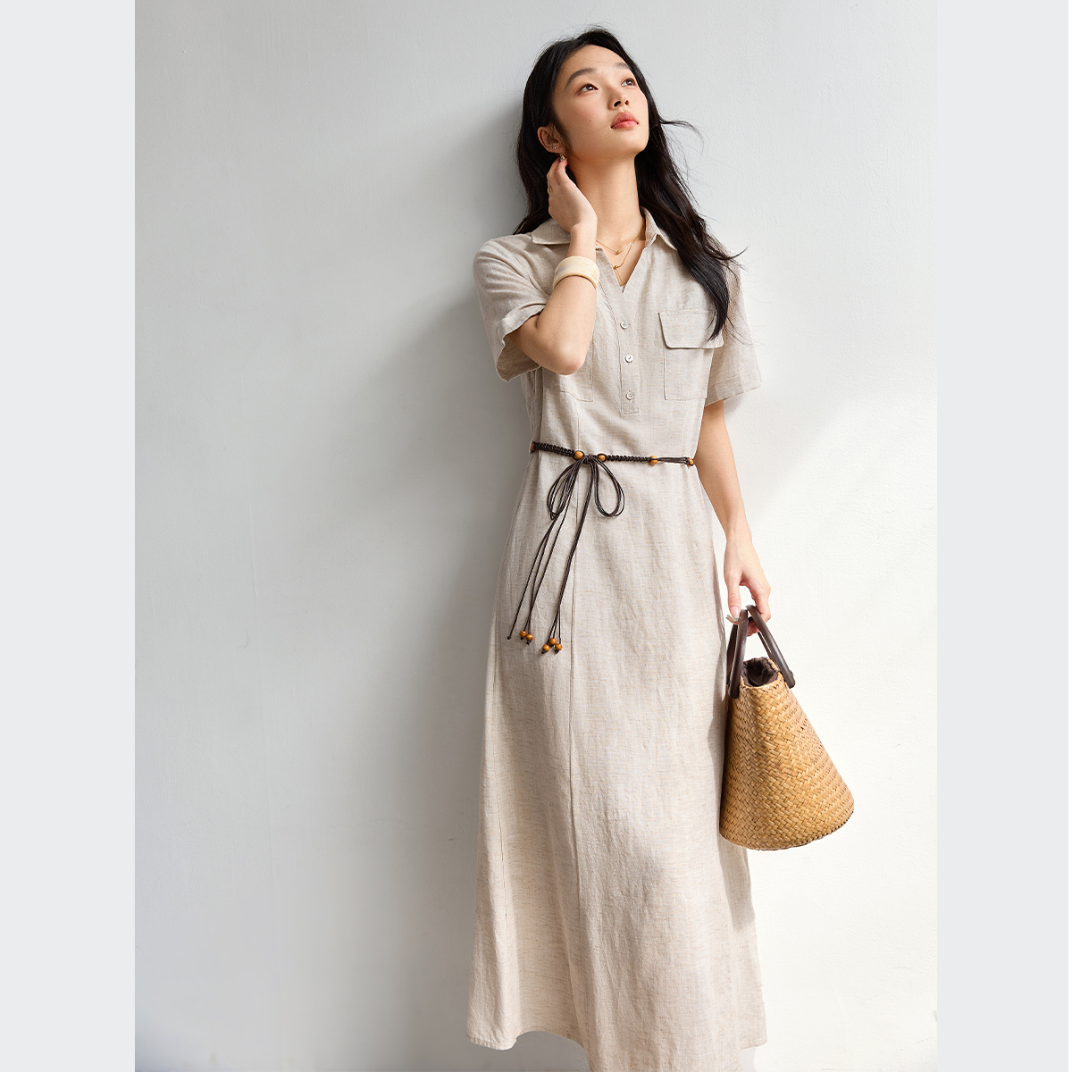 Mature And Elegant Shirt Dress