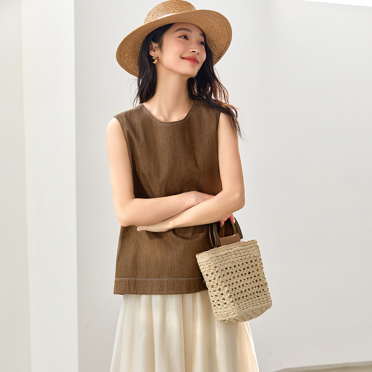 Cross Hollow Design Vest