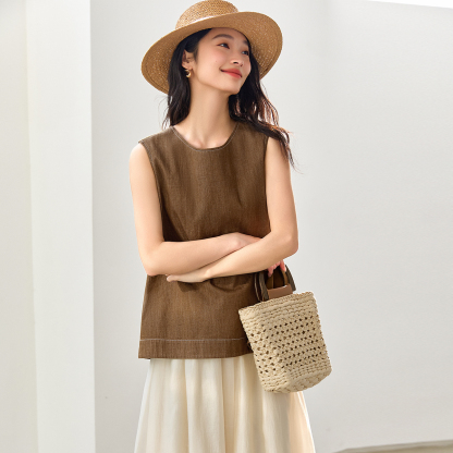 Cross Hollow Design Vest