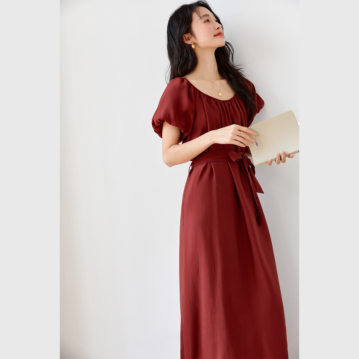 Elegant Puff Sleeve Dress
