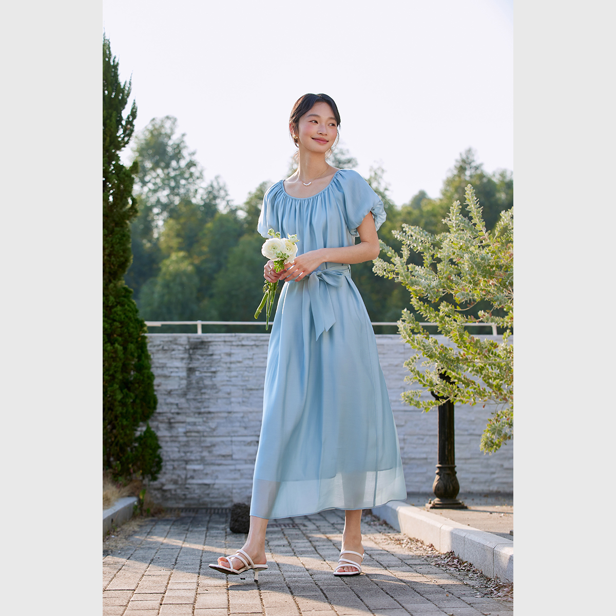 Elegant Puff Sleeve Dress