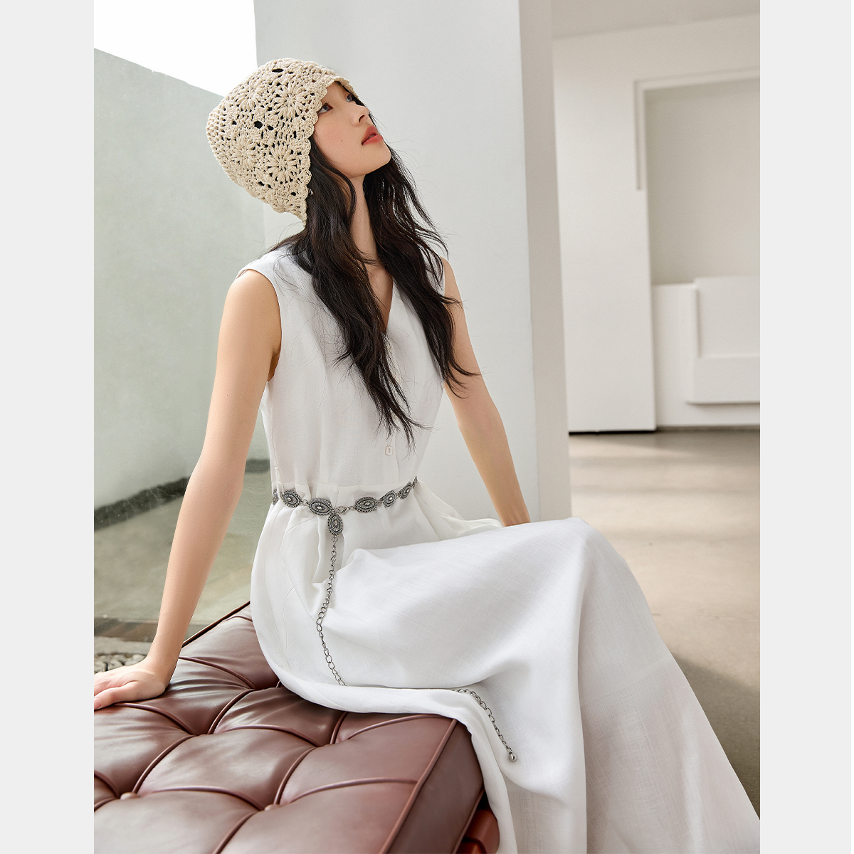 Elegant V-Neck Straight Dress