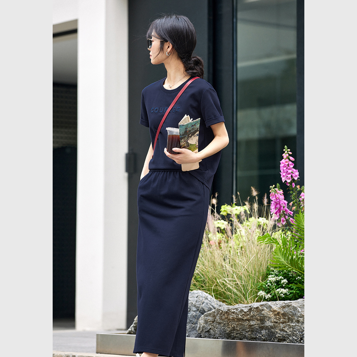 Navy Blue Letter Suit