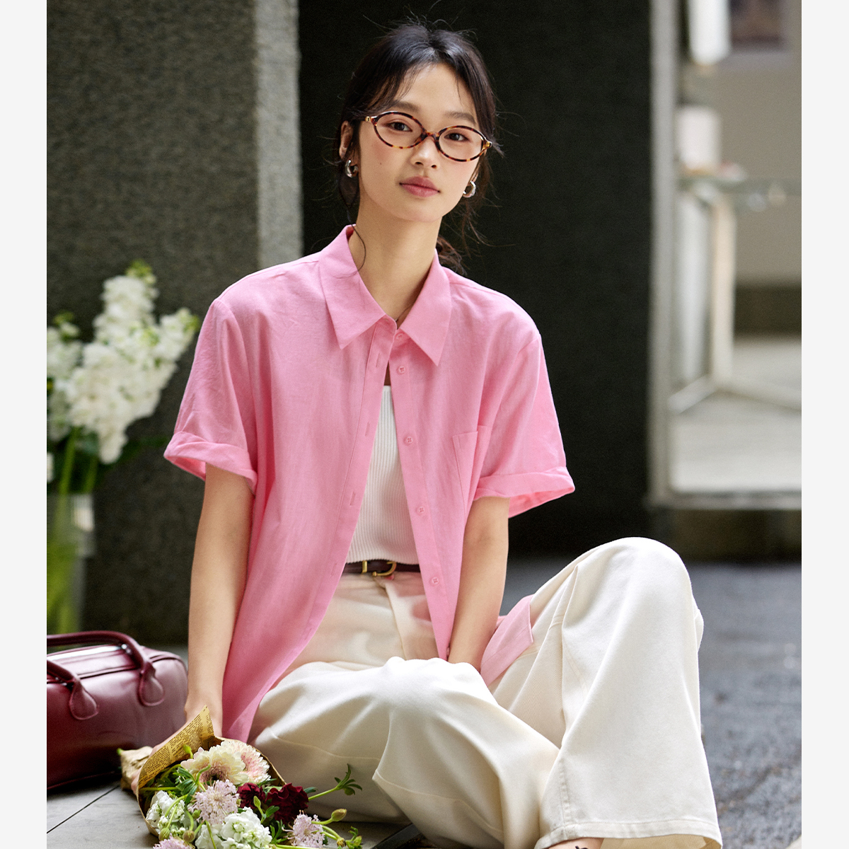 Casual And Elegant Cotton And Linen Shirt
