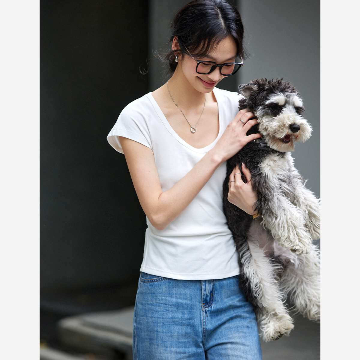 Asymmetric Knitted T-Shirt