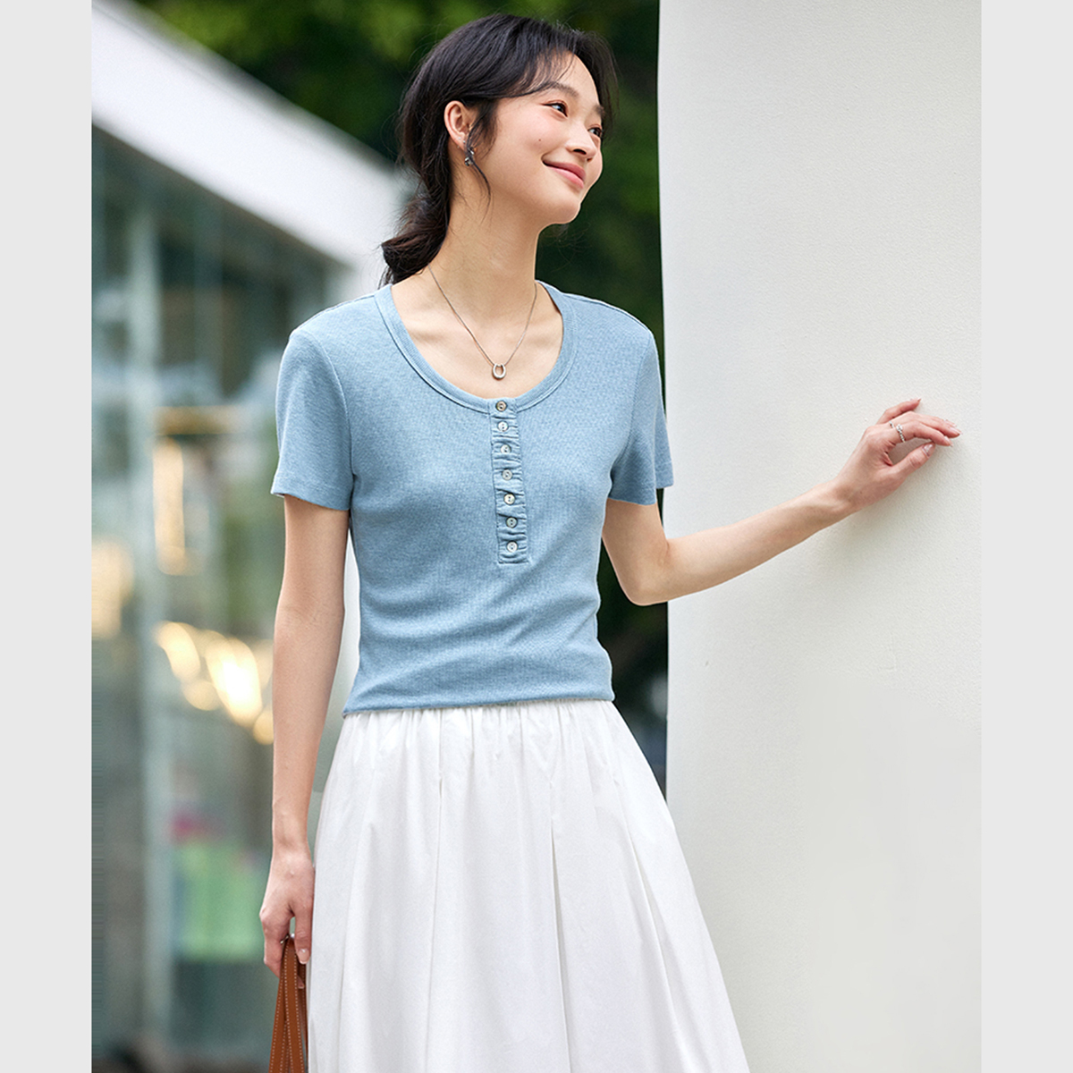 Fashion Casual Straight T-Shirt