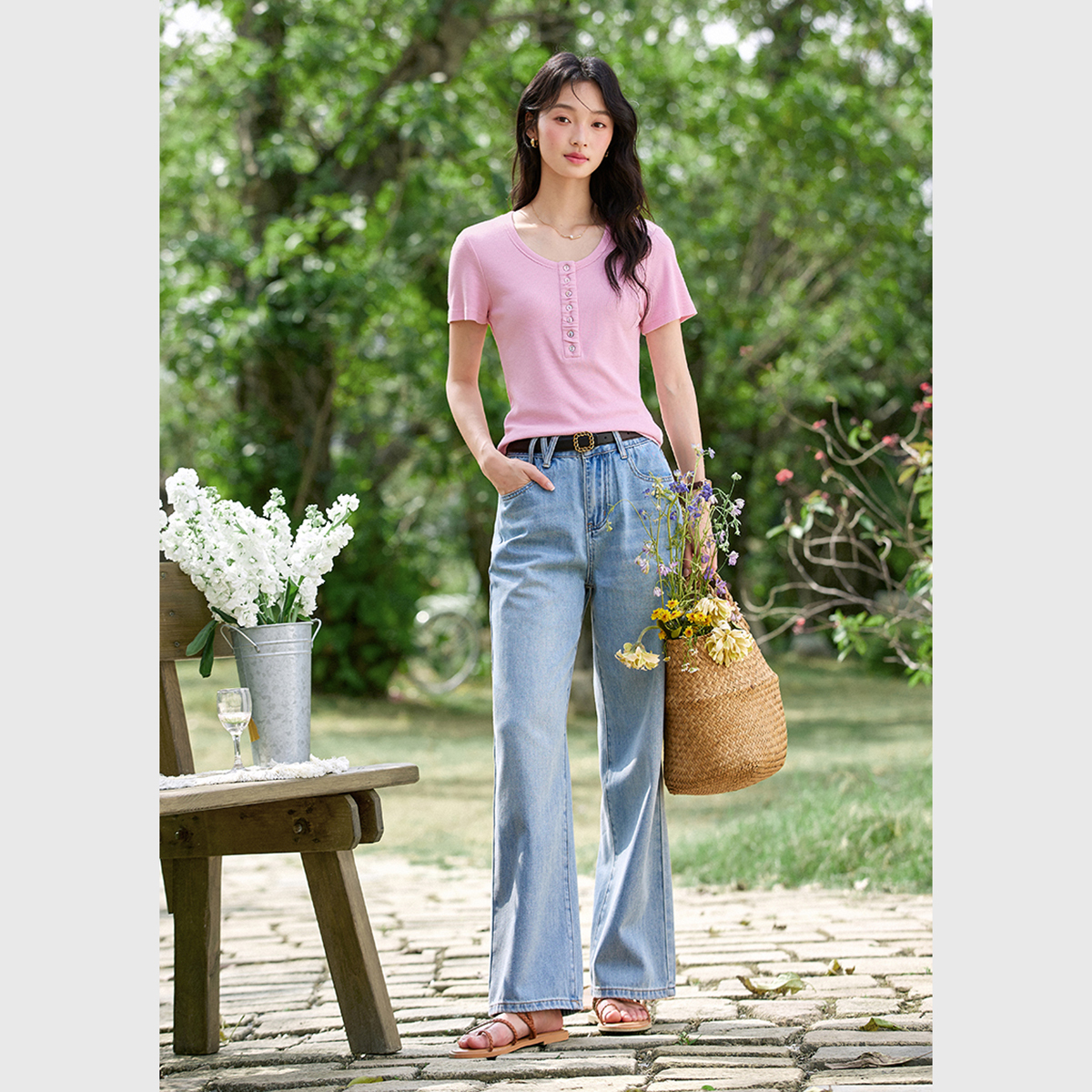 Fashion Casual Straight T-Shirt
