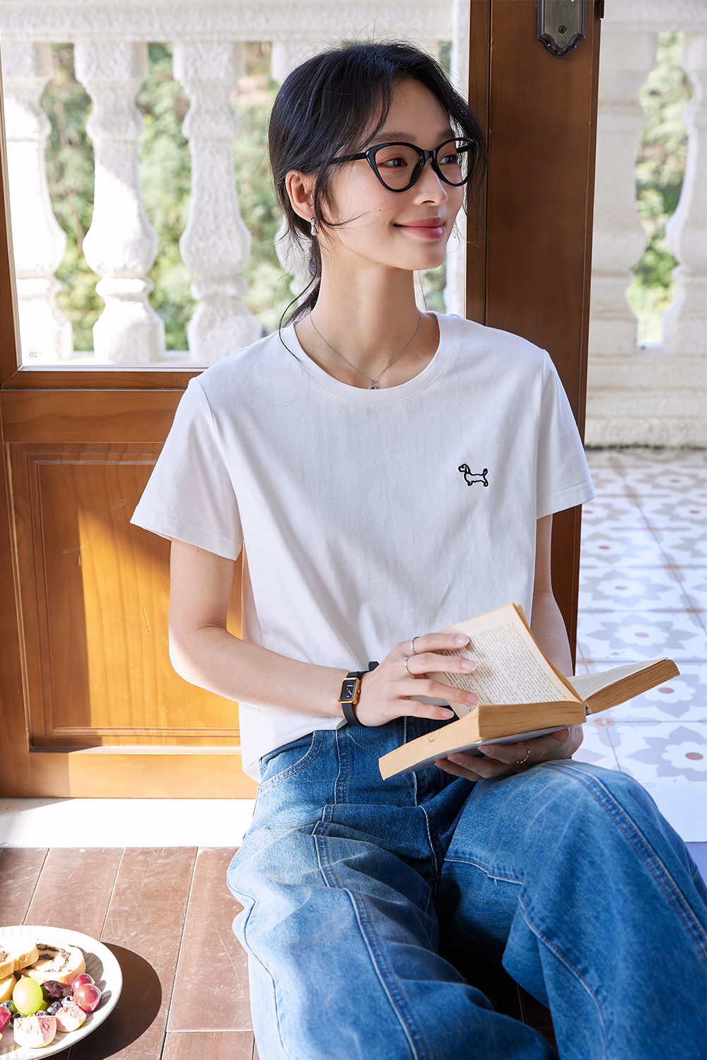 Lines Puppy Casual T-Shirt-VIMLYSTORE