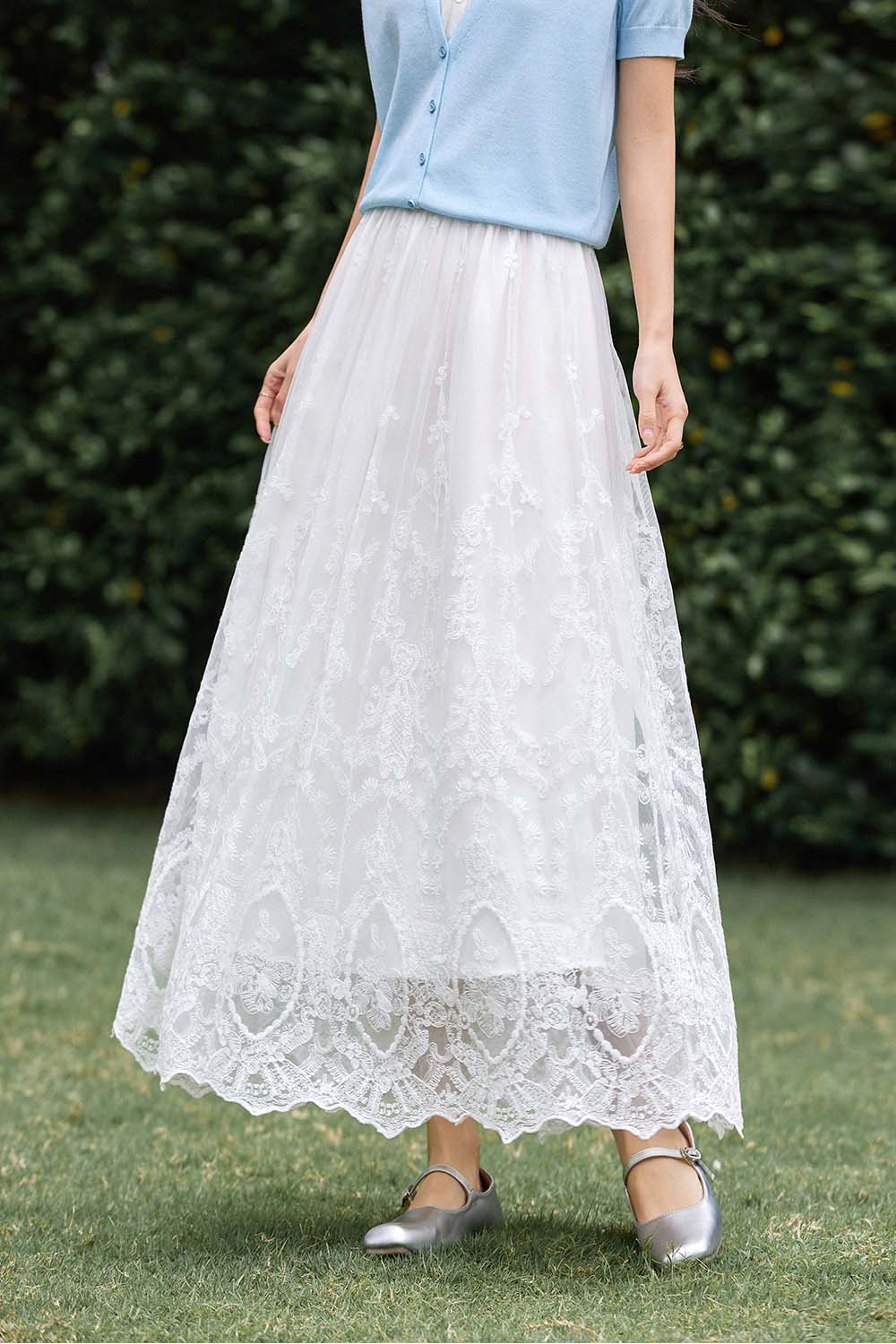 Korean Lace Skirt-VIMLYSTORE