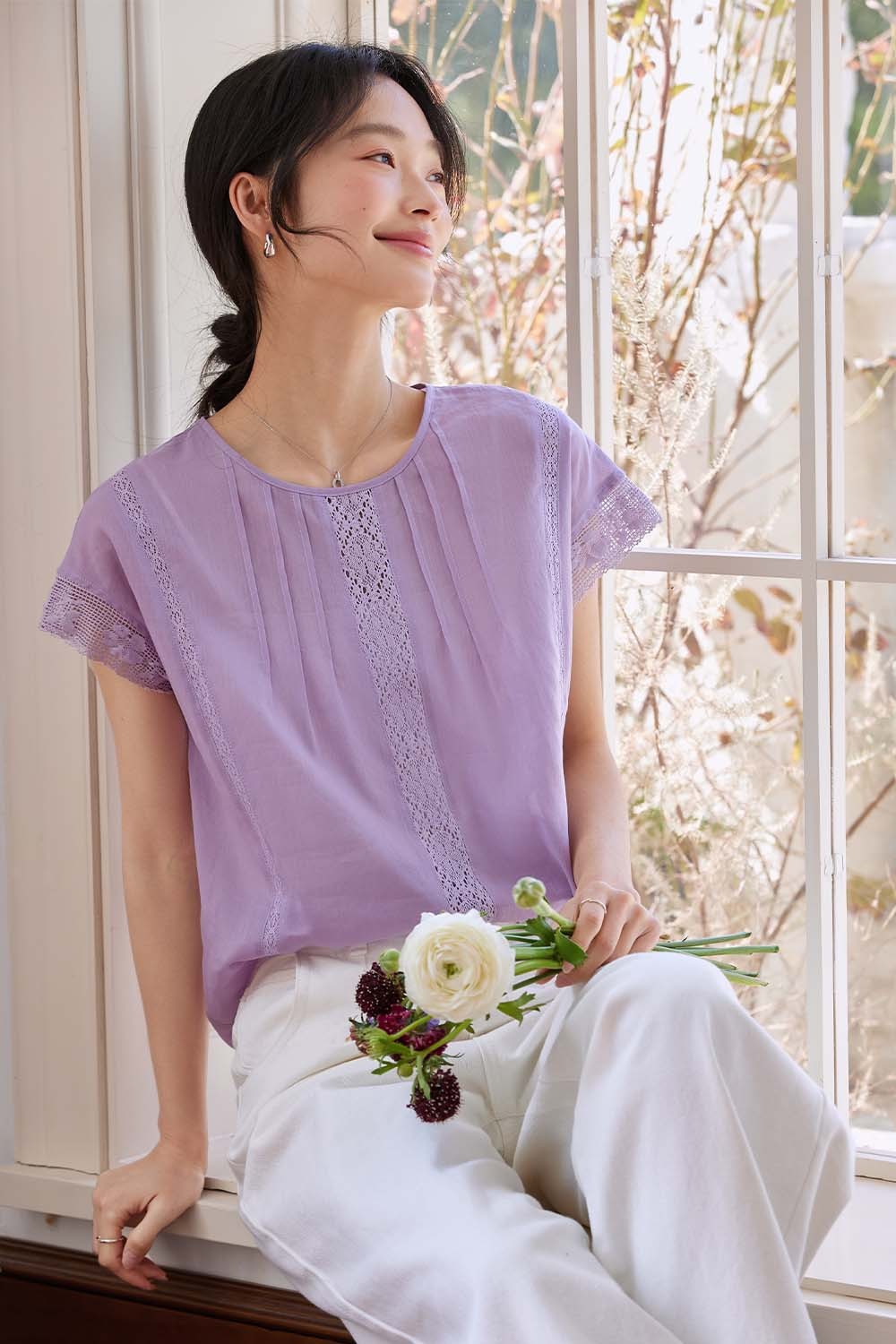Cotton And Linen Blend Loose Shirt