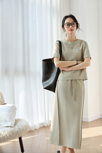 Cotton Blended Casual Embroidery Suit