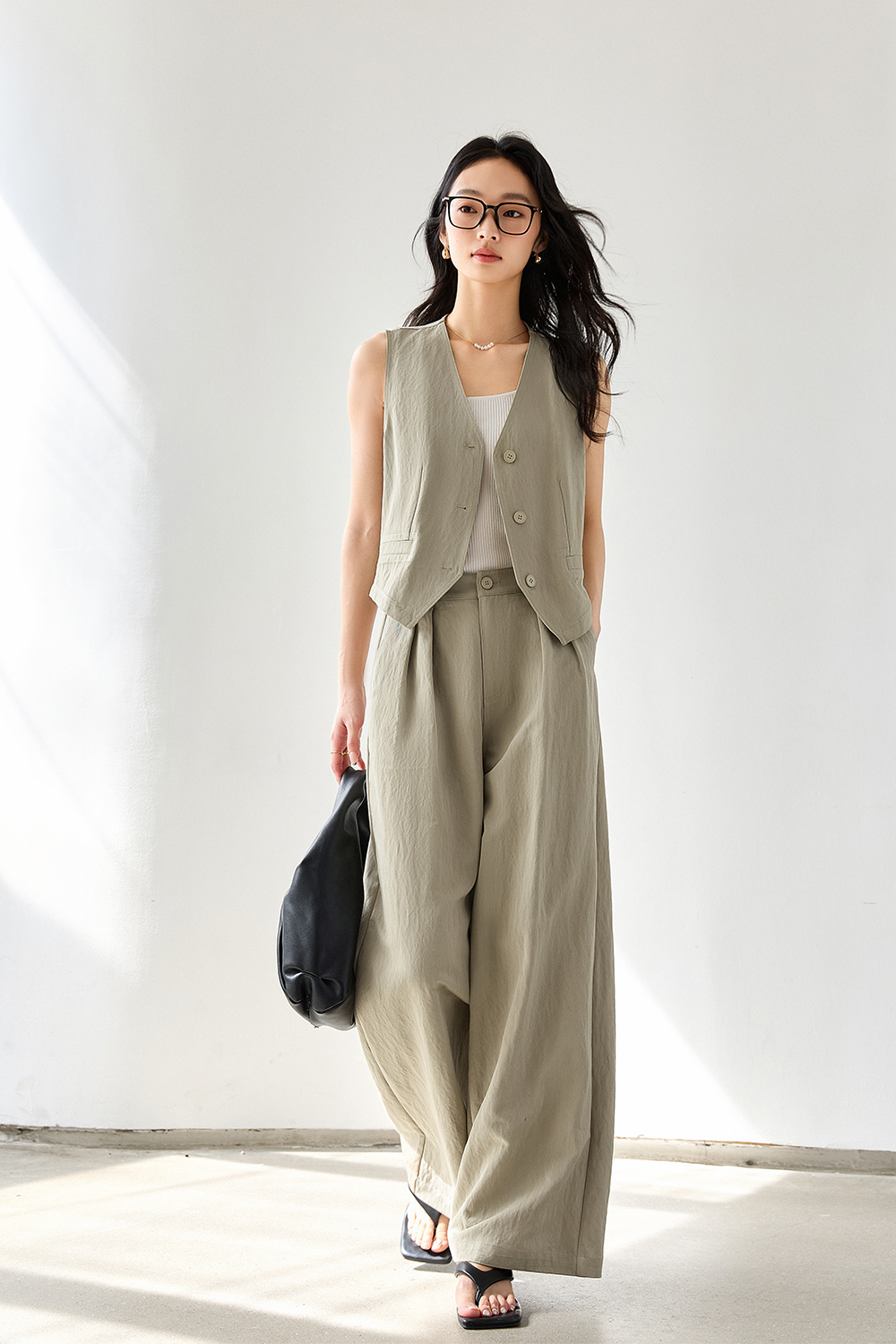 Exposed Stitching Casual Suit