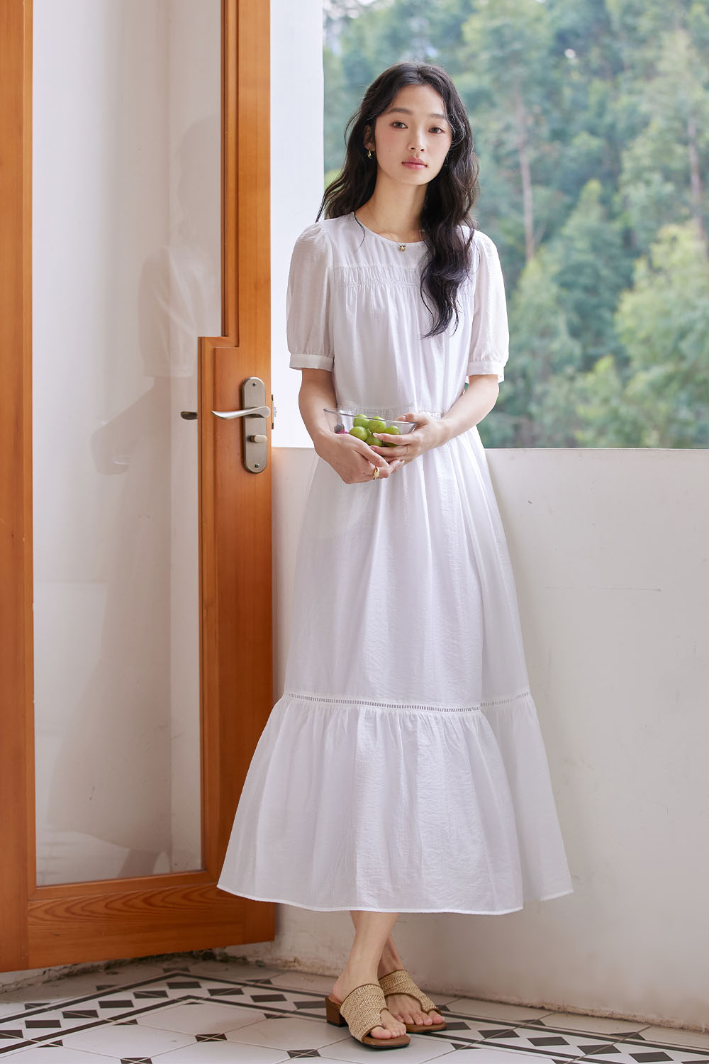 Solid Color Casual Loose Dress-VIMLYSTORE