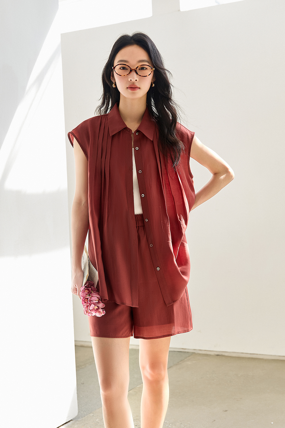 Lyocell Lapel Solid Color Suit