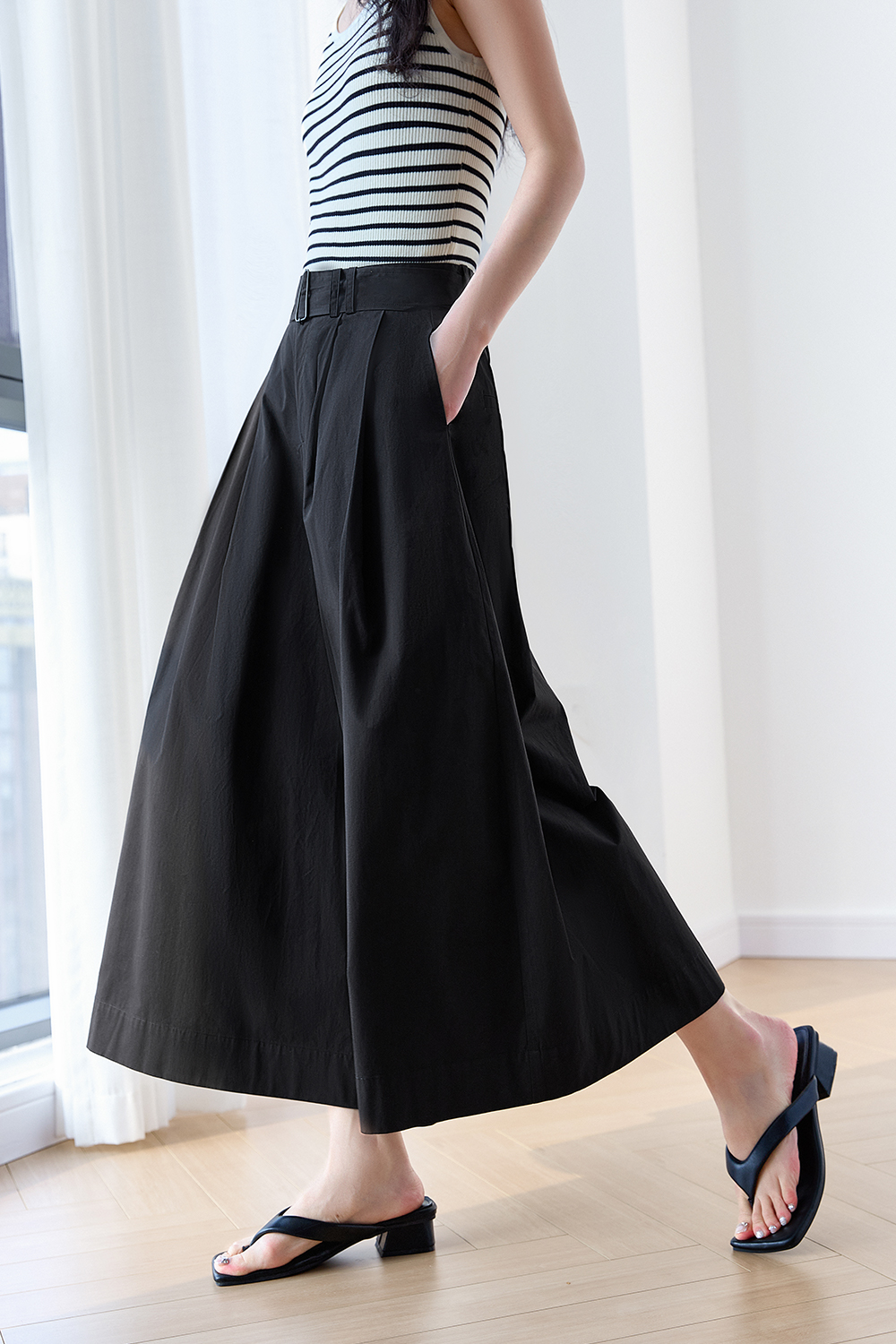 100% Cotton Loose Skirt Pants-VIMLYSTORE