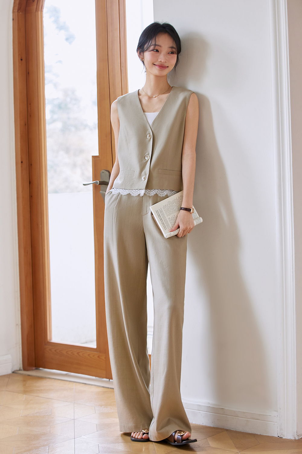 Tencel Lace Patchwork Suit