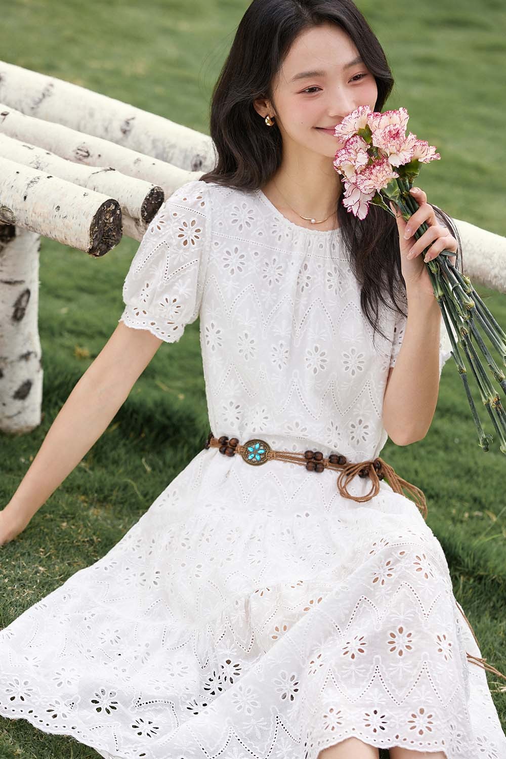 Cotton Embroidered Dress