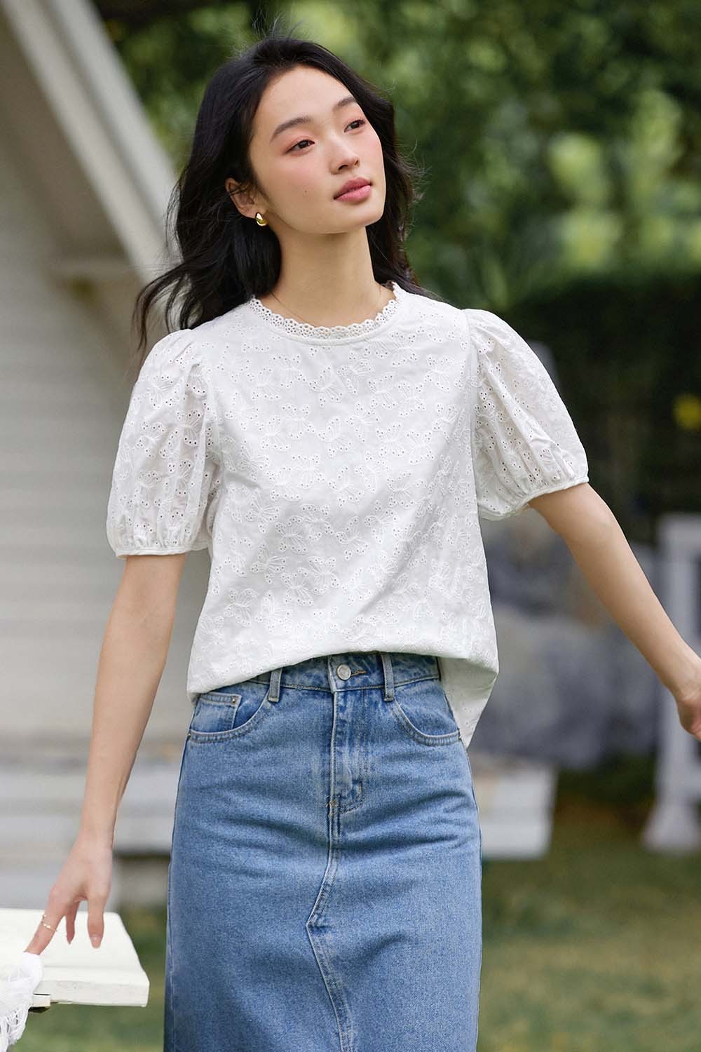 Elegant Shirt In Cotton Jacquard