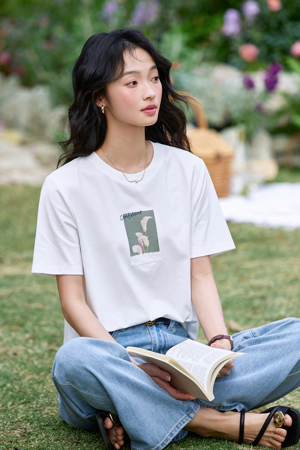 Exquisite Printed Round Neck T-Shirt
