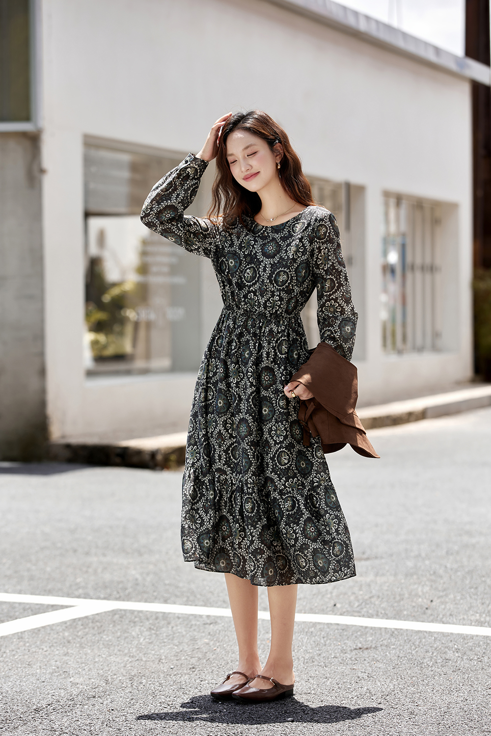 Vest Top with Floral Mid-Length Dress Two-Piece Set-VIMLYSTORE