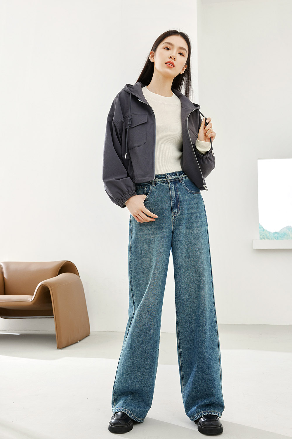 Short Workwear-Style Jacket