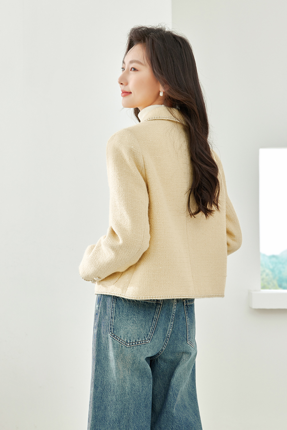 Lapel short jacket