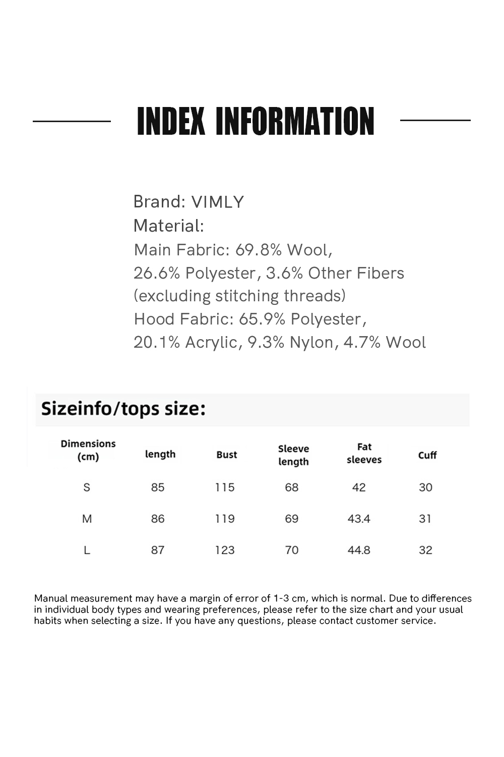 Contrast hooded wool coat