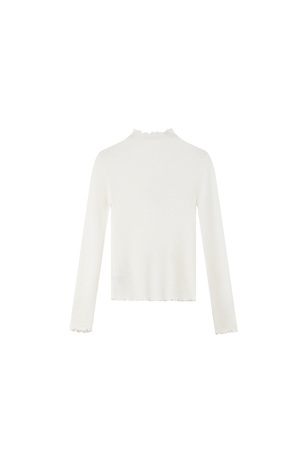 Wave Edge Mock Neck Slim-Fit Slimming Knit Sweater-VIMLYSTORE