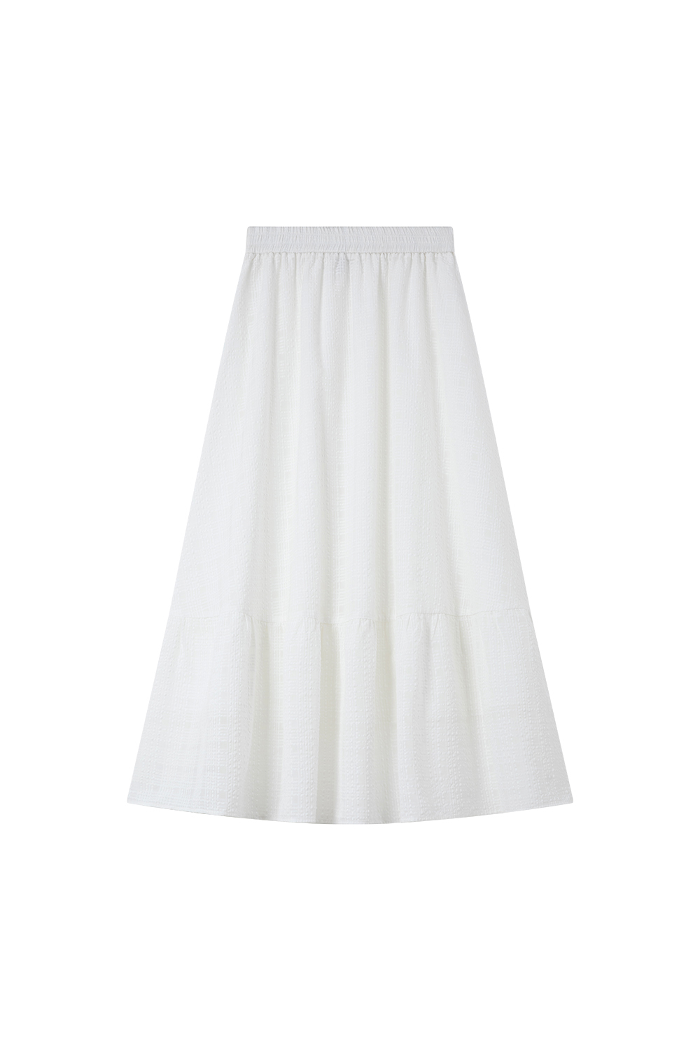 Simple U-Neck Top with High-Waist Skirt Set-VIMLYSTORE