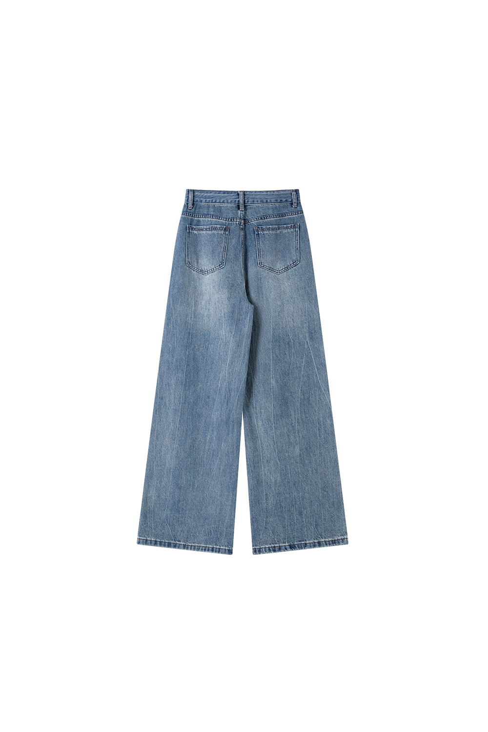 Blue Distressed Detail Slimming Jeans-VIMLYSTORE