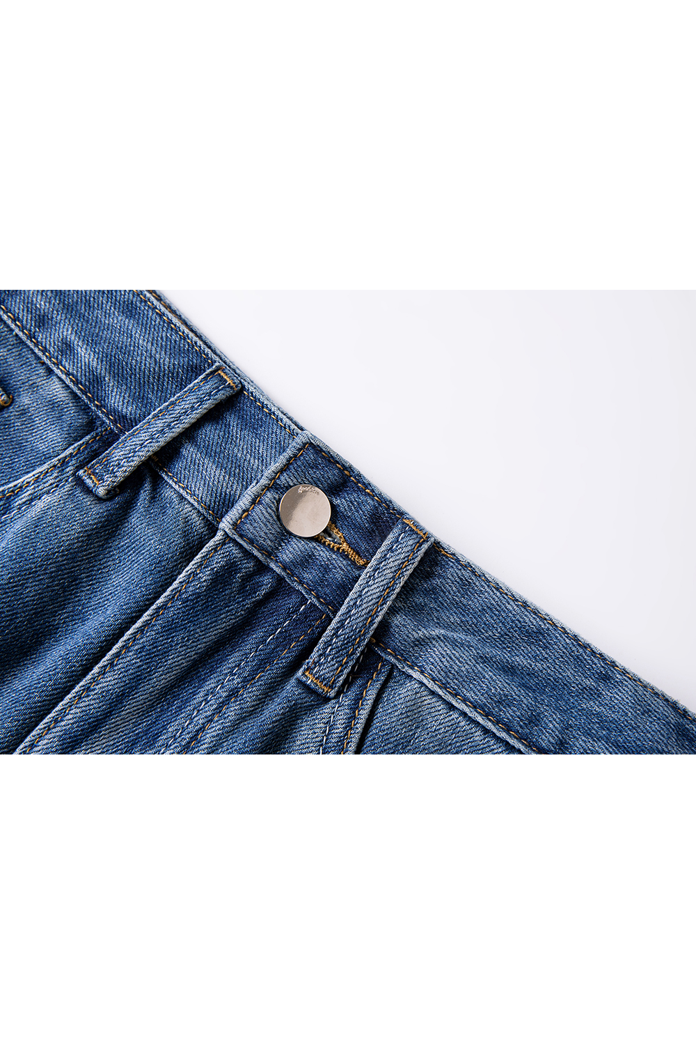 High-Waist A-Line Denim Skirt with Retro Slit Detail-VIMLYSTORE