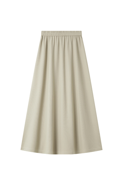 Round Neck Embroidered Top with A-Line Skirt Set
