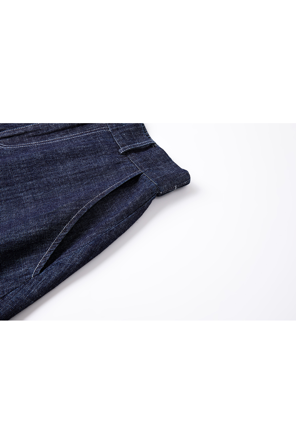 Denim A-Line Skirt with Contour Waistband-VIMLYSTORE