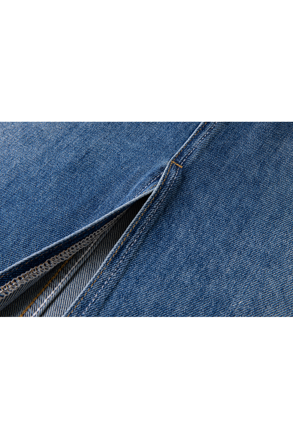 High-Waist A-Line Denim Skirt with Retro Slit Detail-VIMLYSTORE