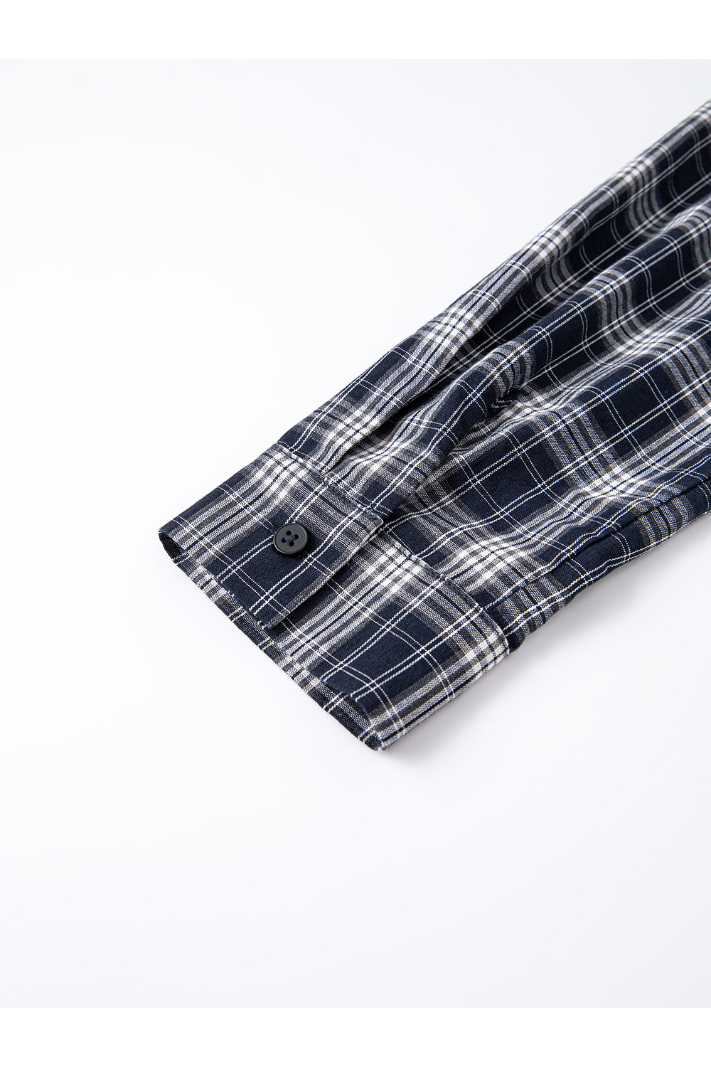 Blue plaid shirt and wide-leg pants-VIMLYSTORE