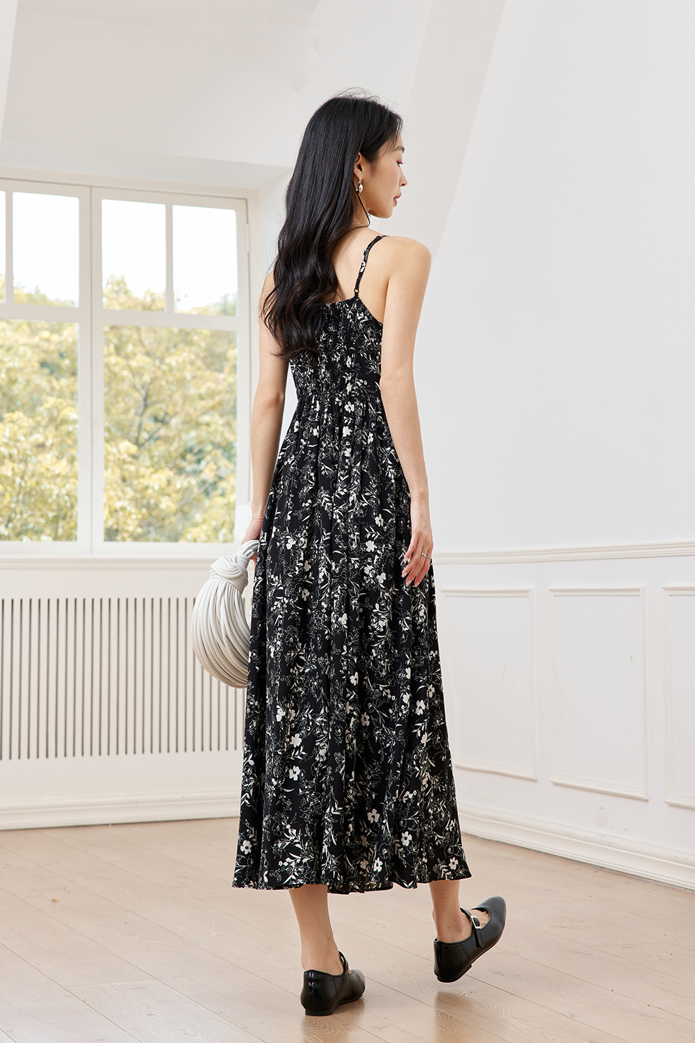 Floral Suspender Tube Top Long Dress