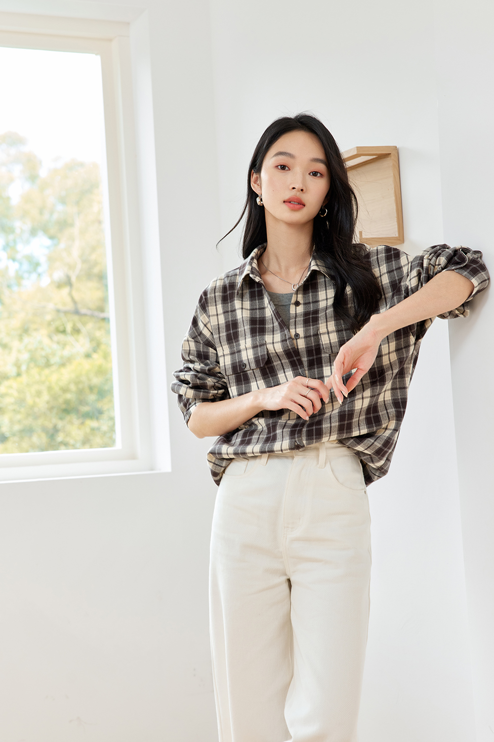 American Retro Plaid Shirt-VIMLYSTORE