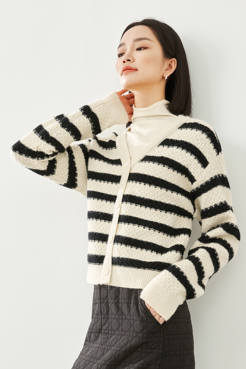 Fake Two Piece Striped Sweater