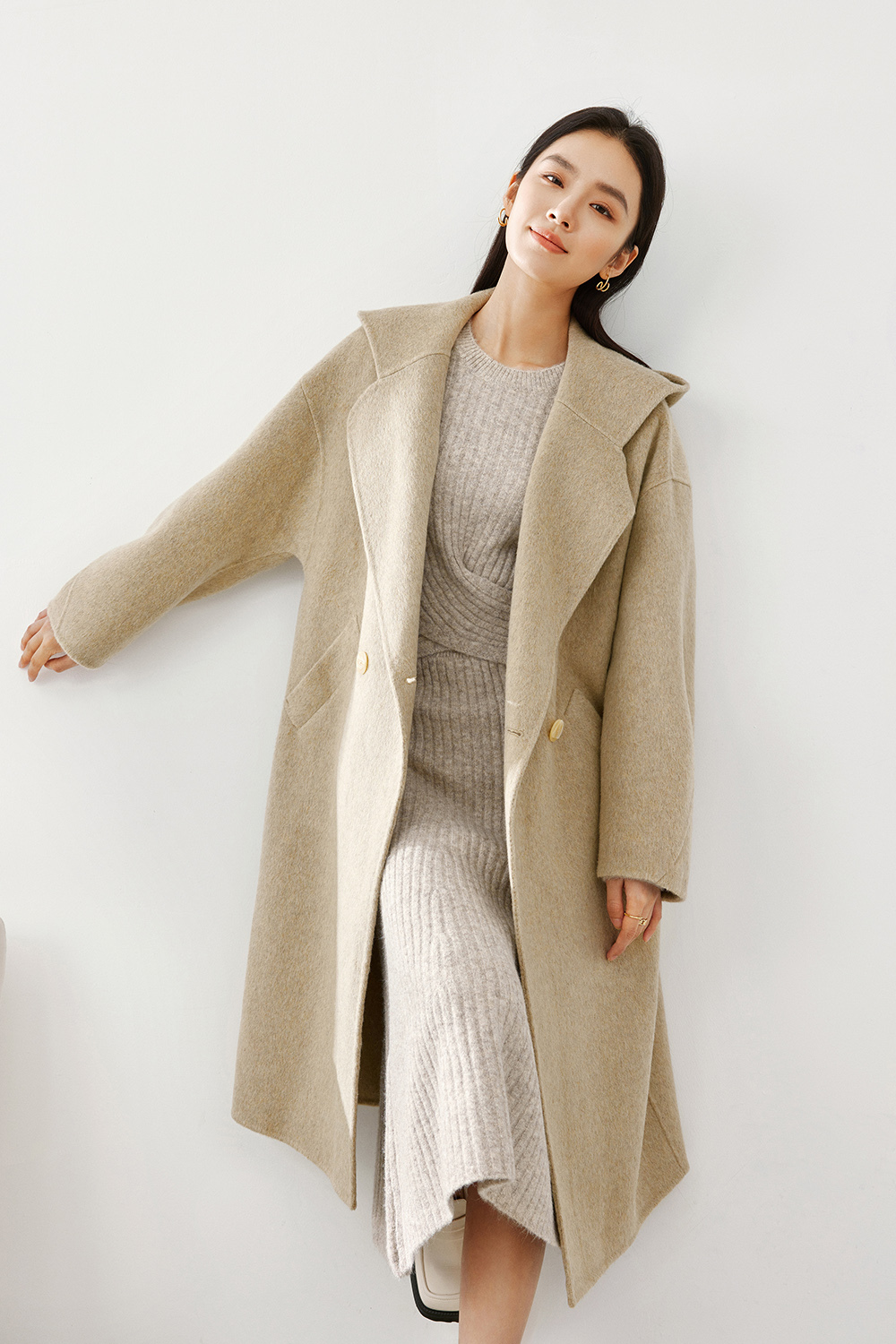 Simple Double-Faced Wool Coat