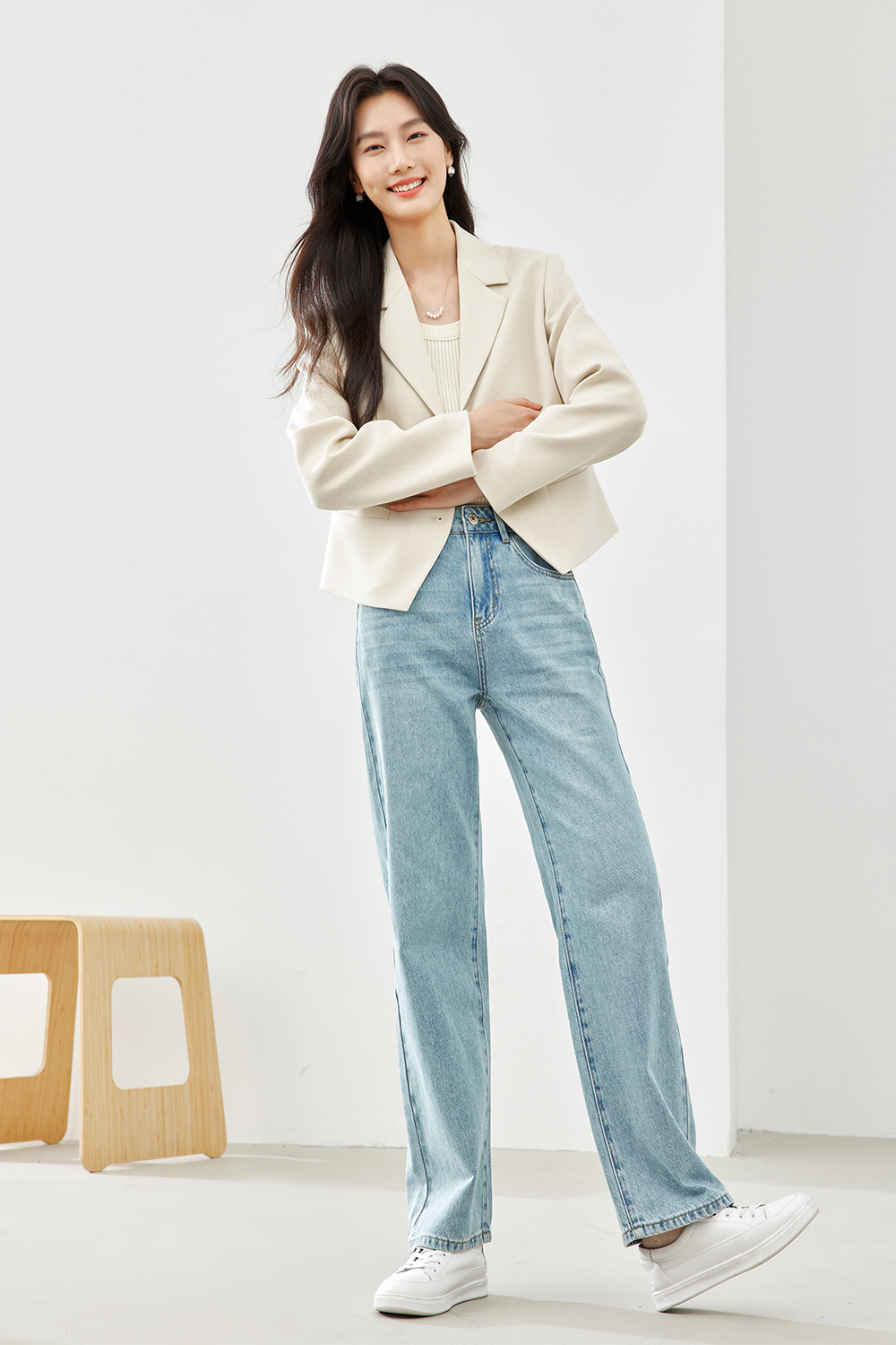 Solid Color Short Suit Jacket