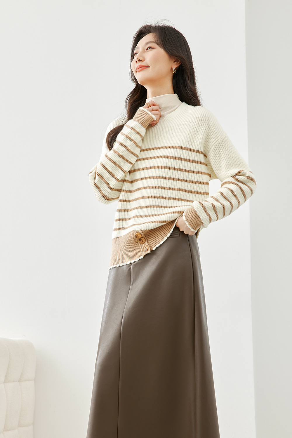 Striped knit sweater
