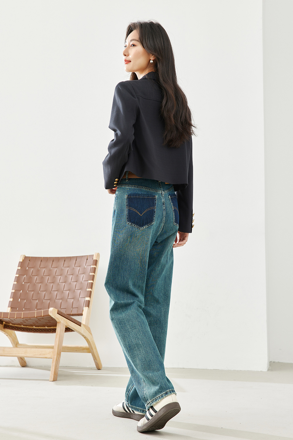 Woven Short Suit Jacket