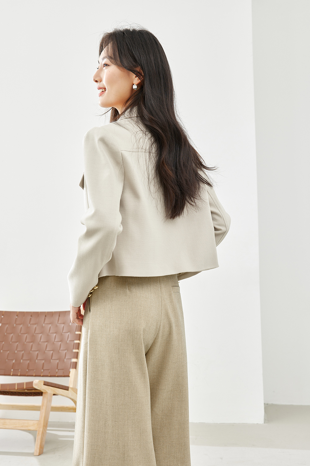 Woven Short Suit Jacket