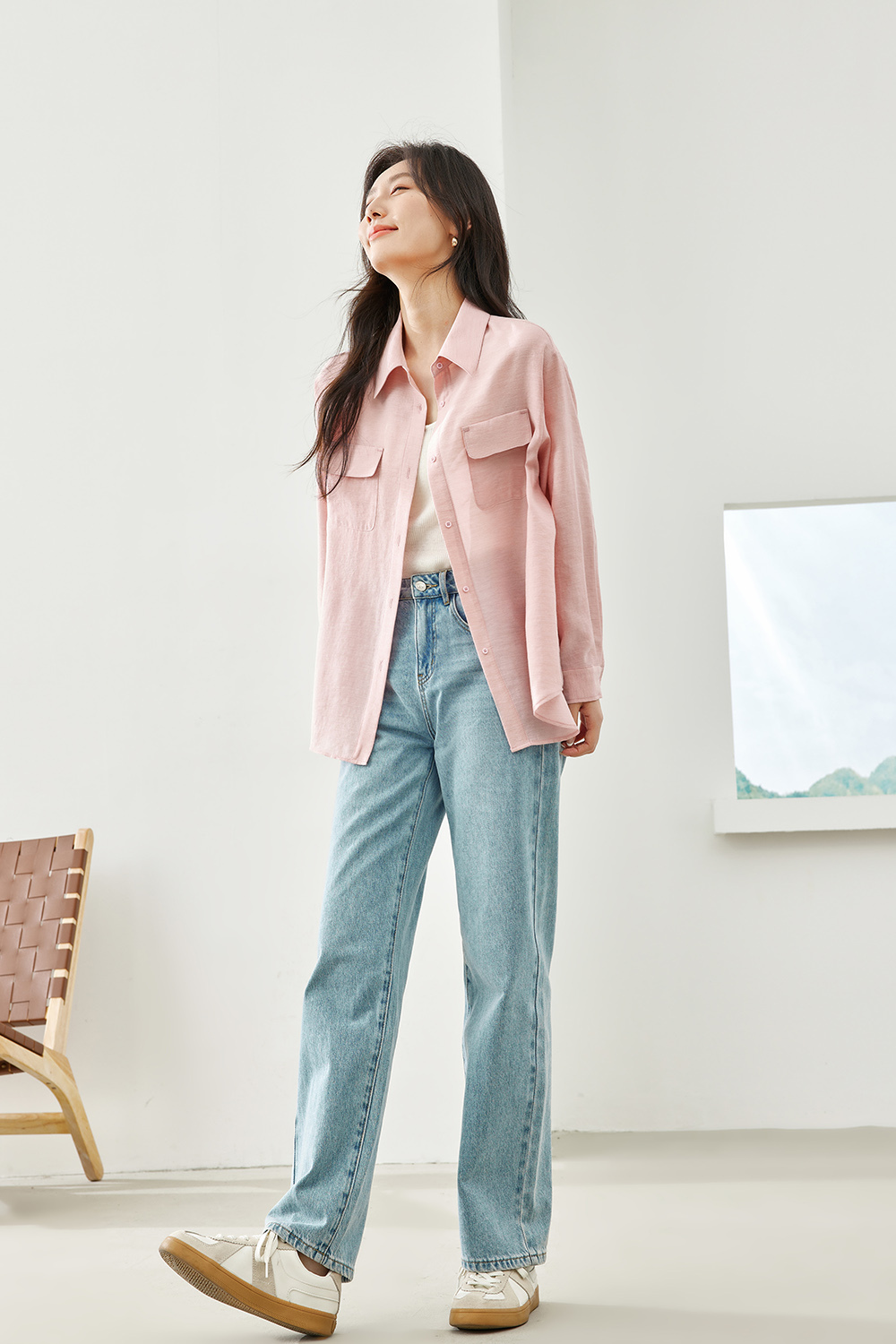 Casual drop sleeve shirt